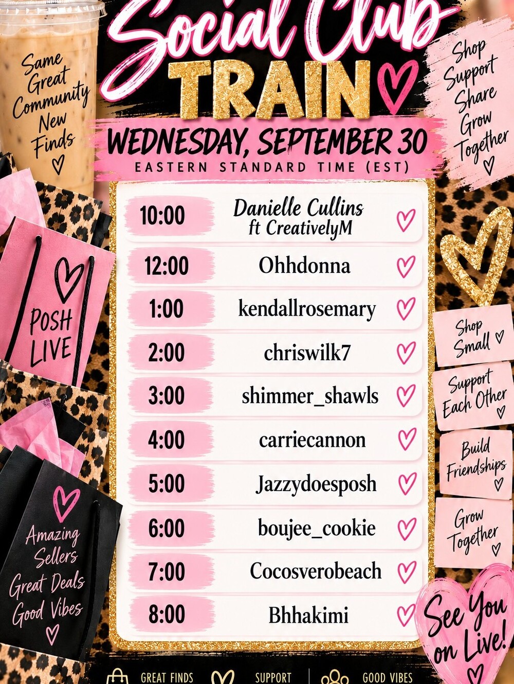 Posh Social Club Raid Train 9/30 11am pst